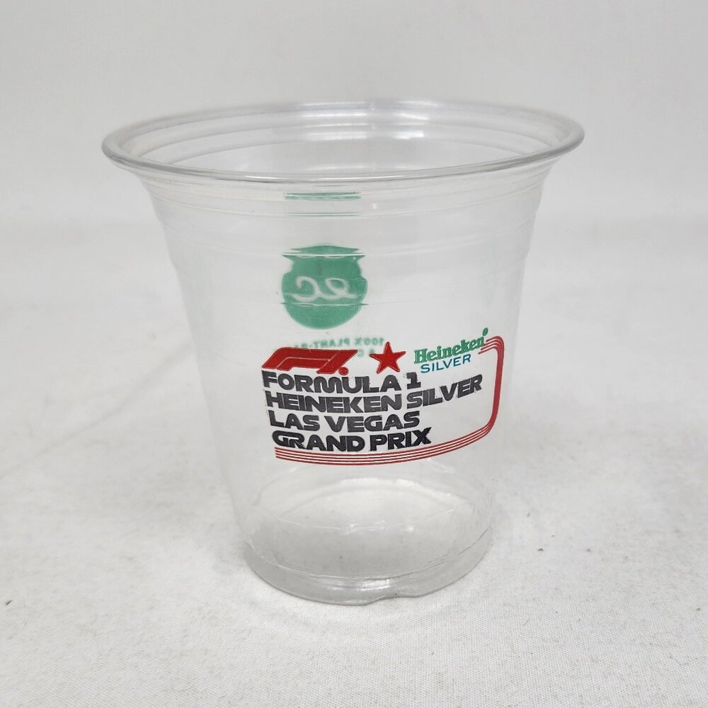 2023 Grand Prix Las Vegas Formula 1 F1 Official Plastic Cup Heineken Silver